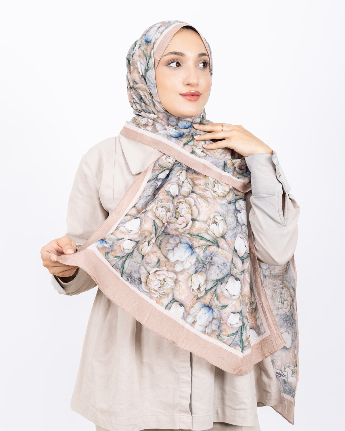 Soft Bambu Kraş Şal D036 Bej Rengi