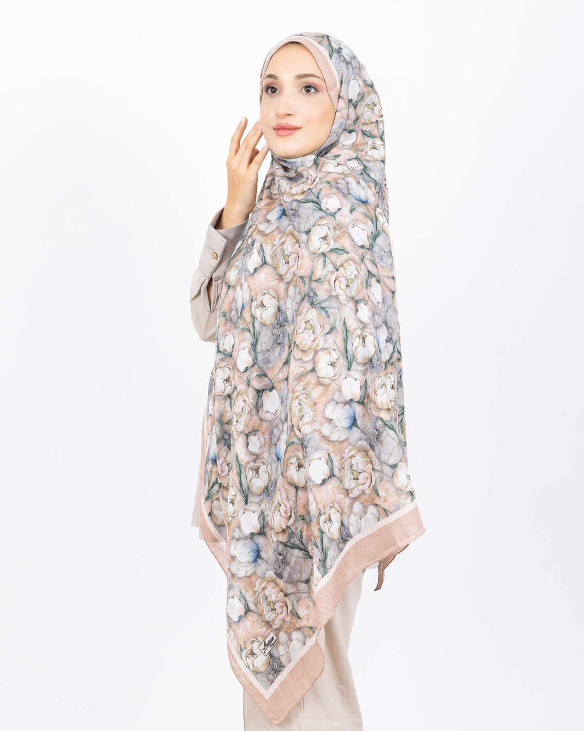 Soft Bambu Kraş Şal D036 Bej Rengi