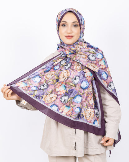 Soft Bambu Kraş Şal D036 Mürdüm