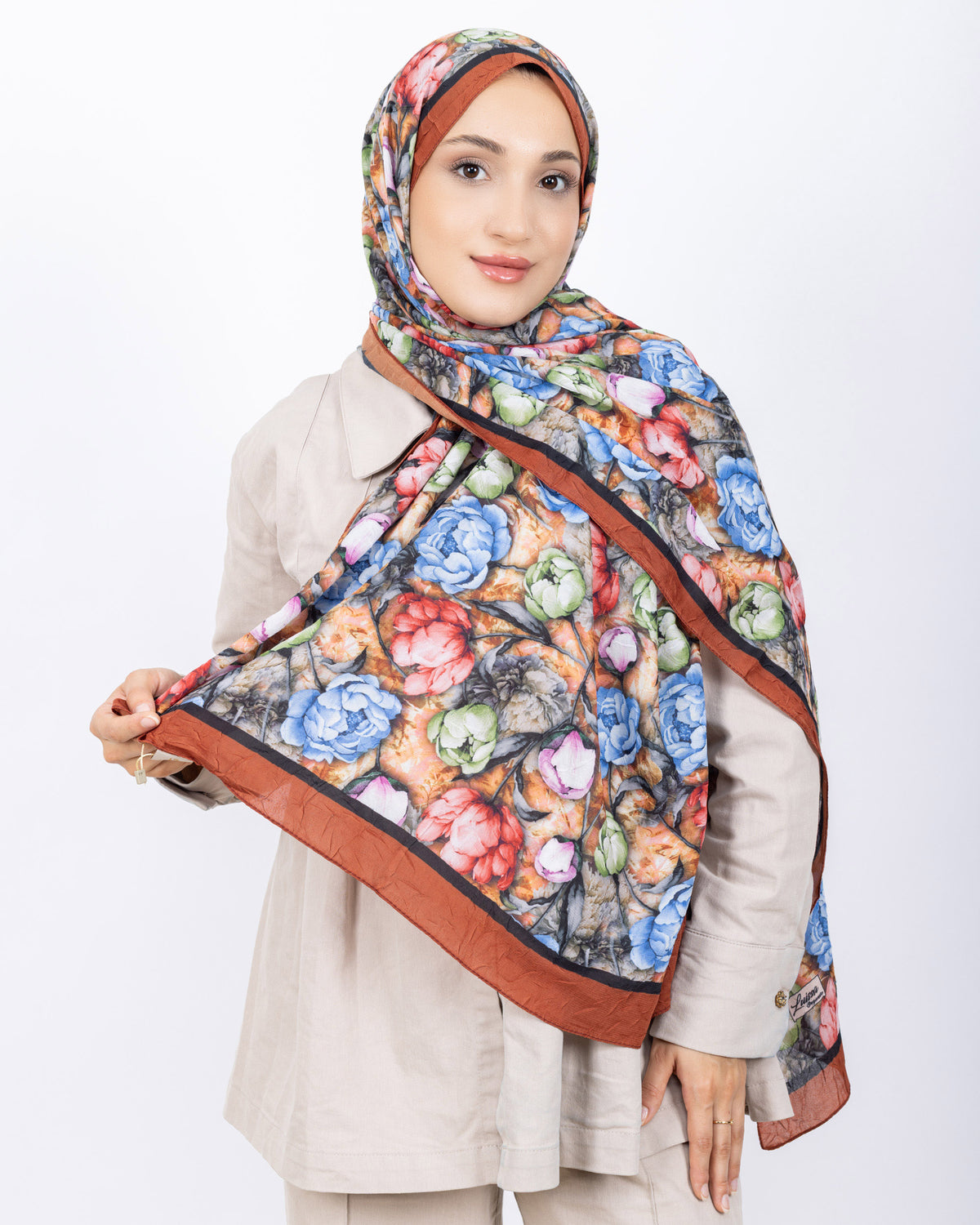 Soft Bambu Kraş Şal D036 Kiremit