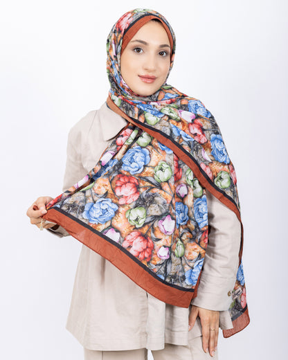 Soft Bambu Kraş Şal D036 Kiremit