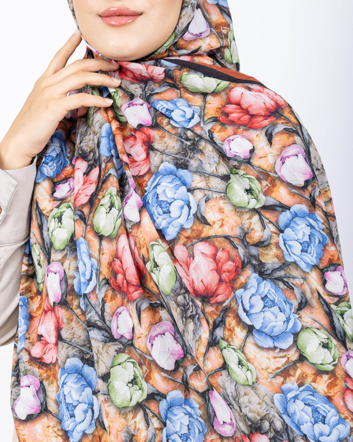 Soft Bambu Kraş Şal D036 Kiremit