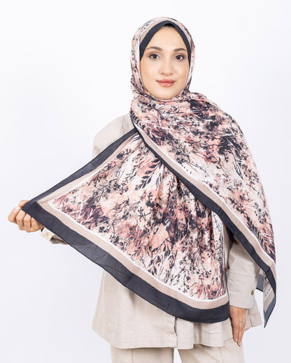 Soft Bambu Kraş Şal D037 Siyah-Bej