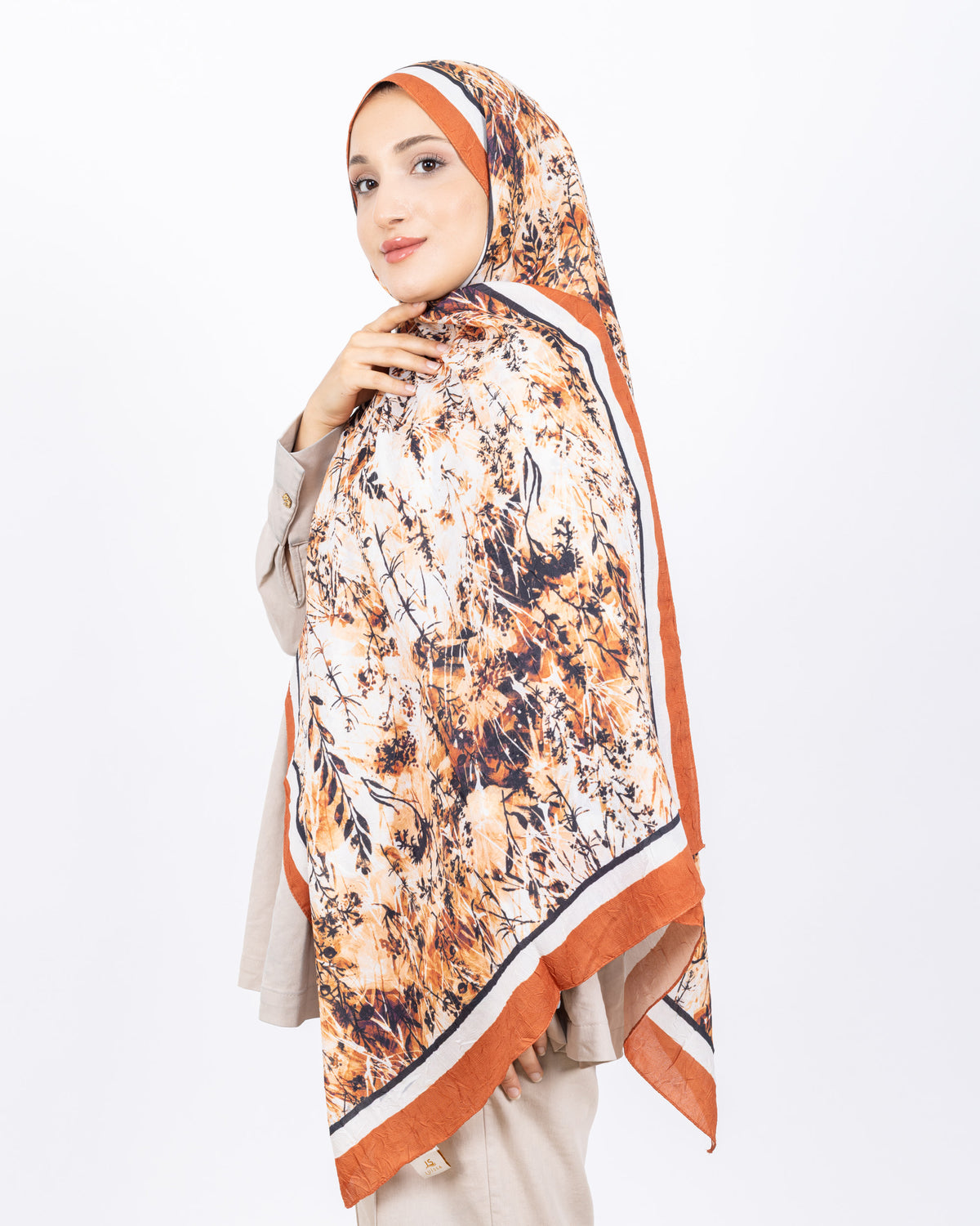Soft Bambu Kraş Şal D037 Kiremit