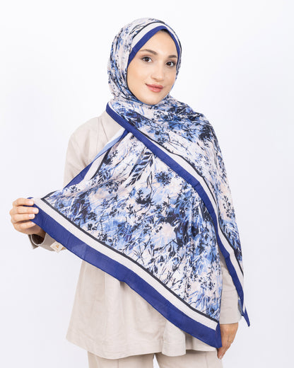 Soft Bambu Kraş Şal D037 Lacivert