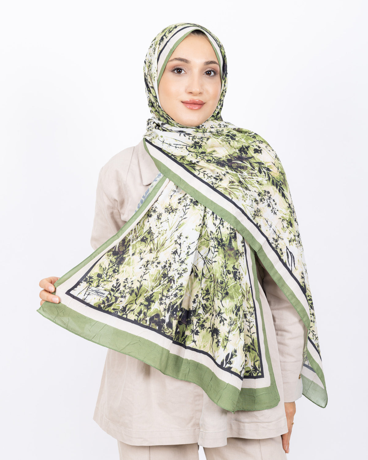 Soft Bambu Kraş Şal D037 Yeşil