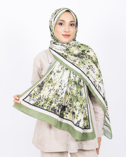 Soft Bambu Kraş Şal D037 Yeşil