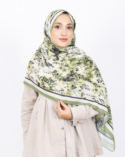 Soft Bambu Kraş Şal D037 Yeşil