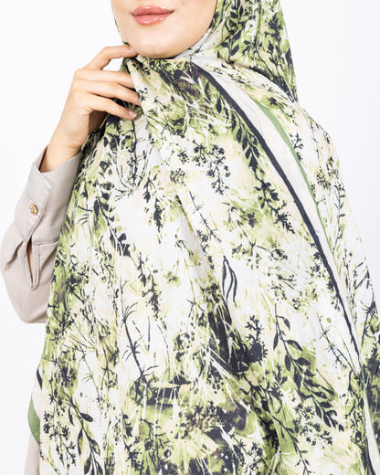 Soft Bambu Kraş Şal D037 Yeşil