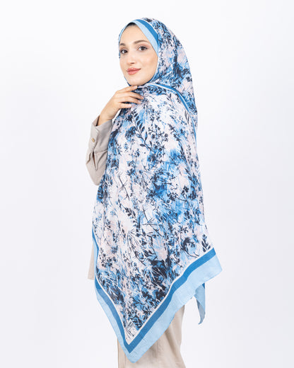 Soft Bambu Kraş Şal D037 Mavi