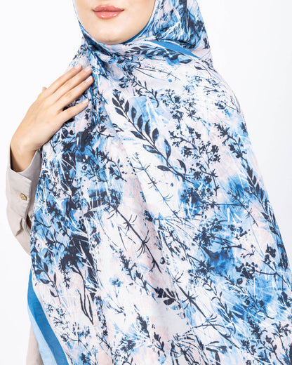 Soft Bambu Kraş Şal D037 Mavi