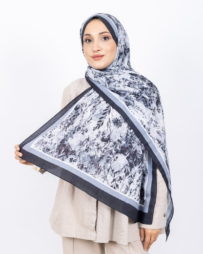 Soft Bambu Kraş Şal D037 Siyah-Gri