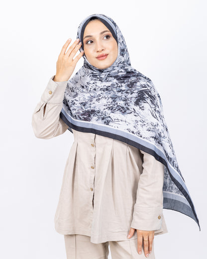 Soft Bambu Kraş Şal D037 Siyah-Gri