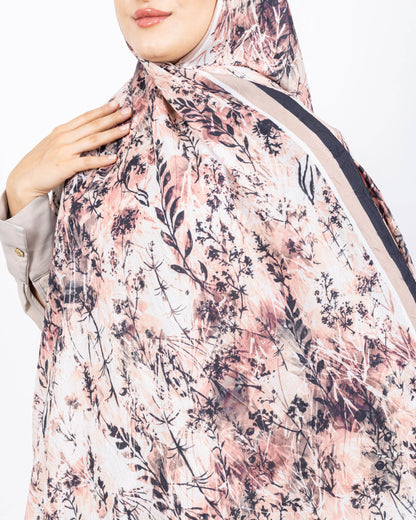 Soft Bambu Kraş Şal D037 Siyah-Bej