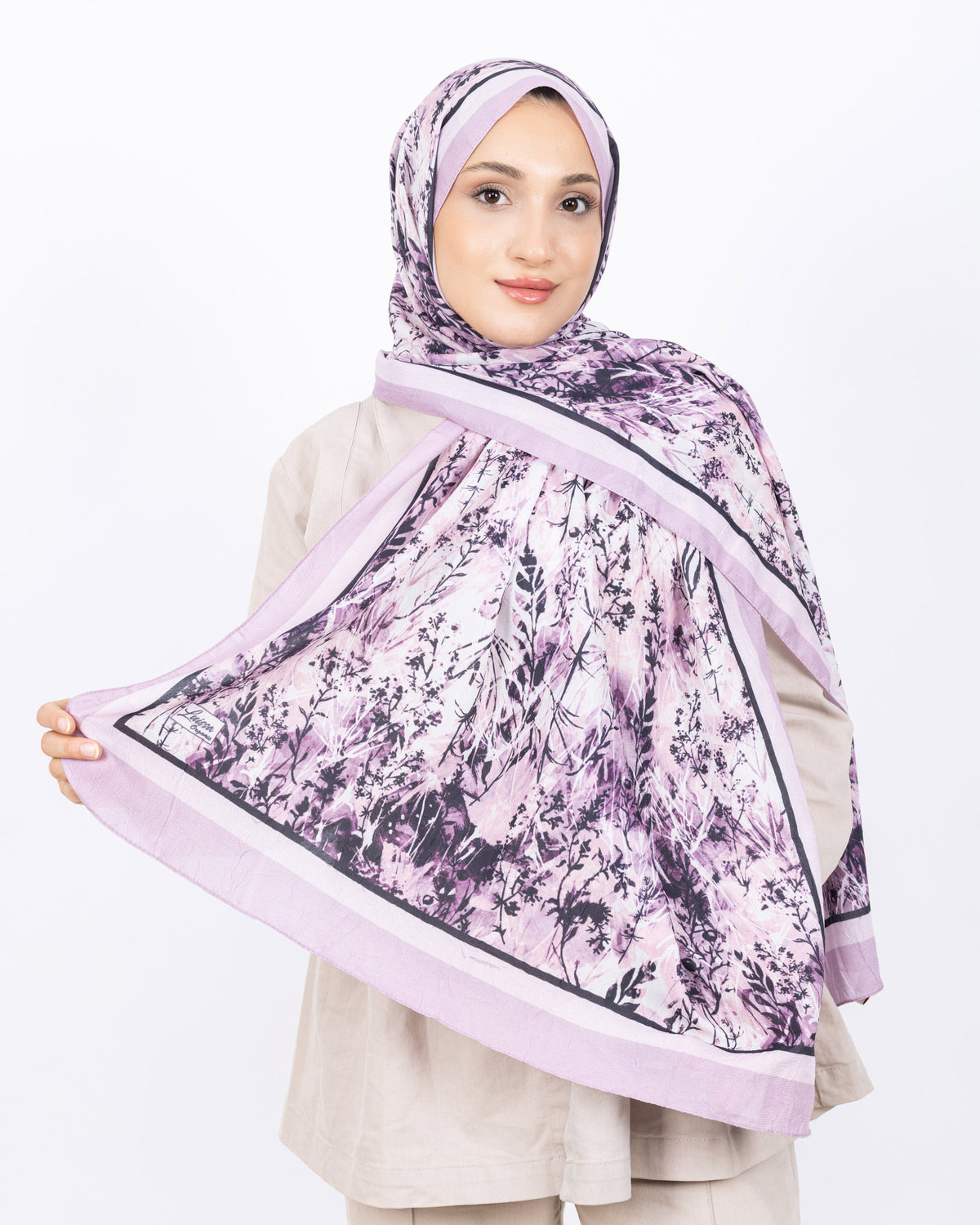 Soft Bambu Kraş Şal D037 Lila