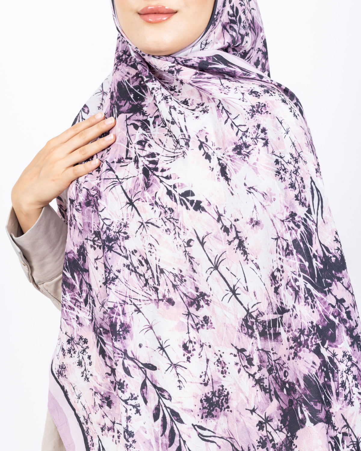 Soft Bambu Kraş Şal D037 Lila