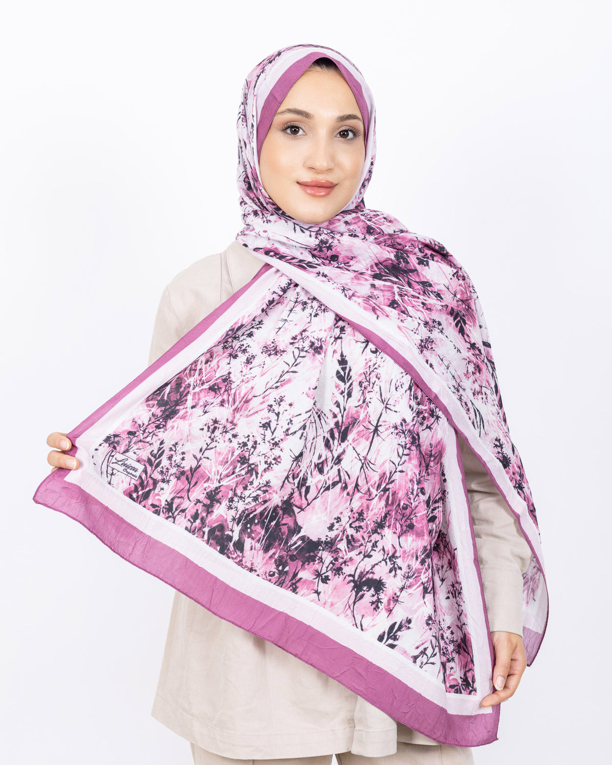 Soft Bambu Kraş Şal D037 Gül Kurusu