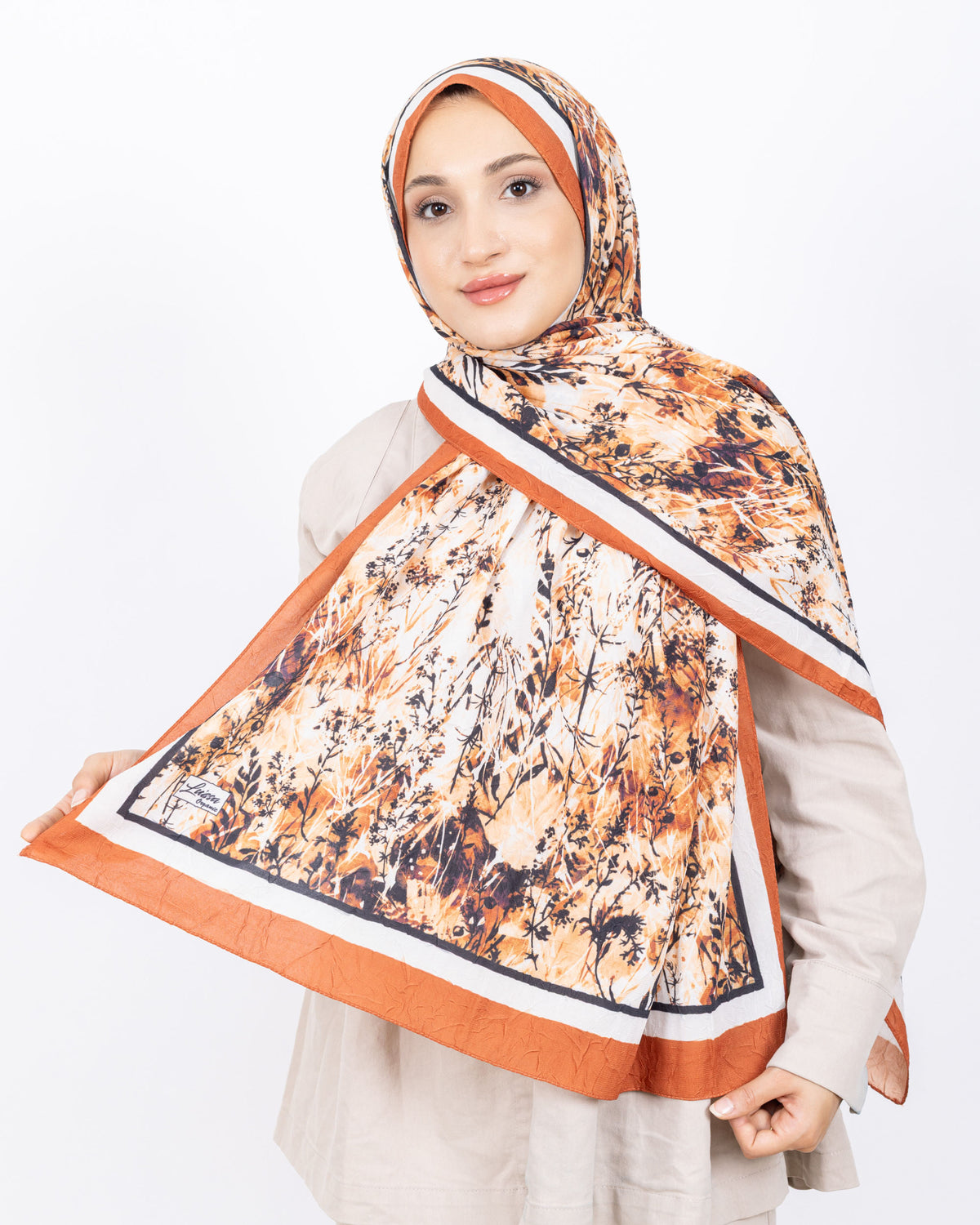 Soft Bambu Kraş Şal D037 Kiremit
