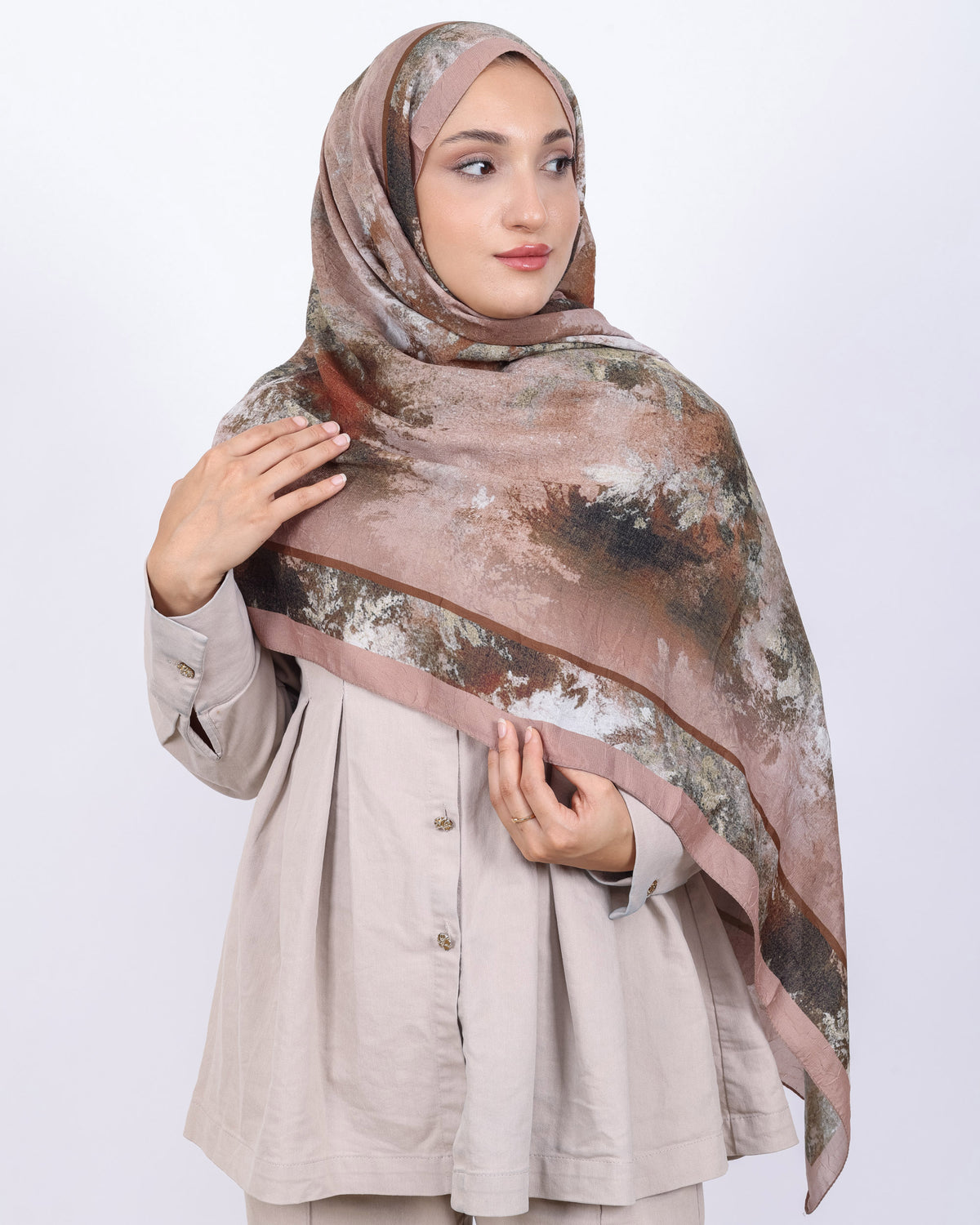 Soft Bambu Kraş Şal D038 Somon