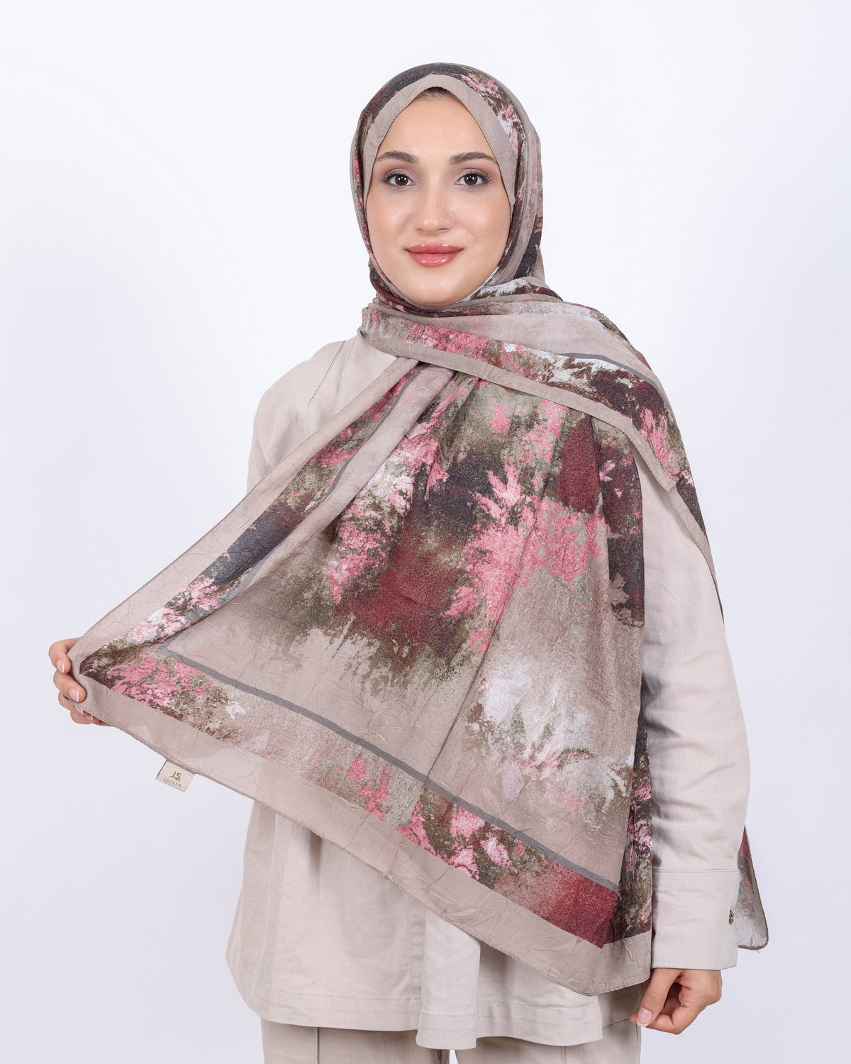 Soft Bambu Kraş Şal D038 Vizon