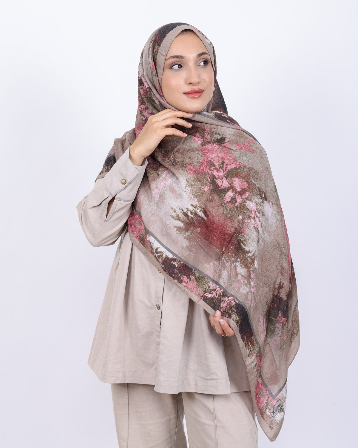 Soft Bambu Kraş Şal D038 Vizon