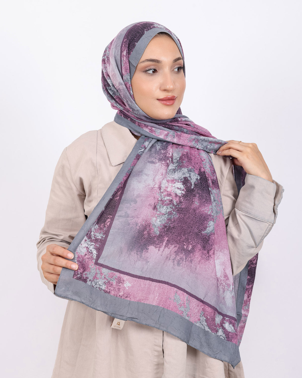 Soft Bambu Kraş Şal D038 Gri
