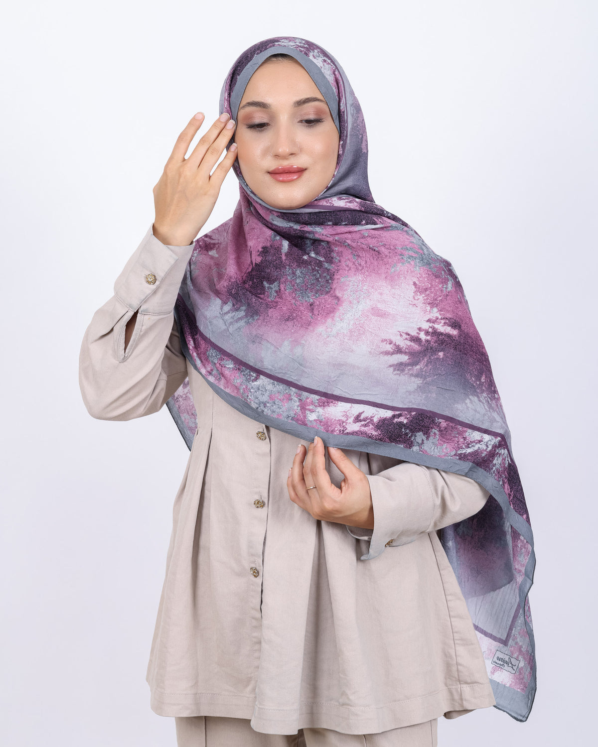 Soft Bambu Kraş Şal D038 Gri