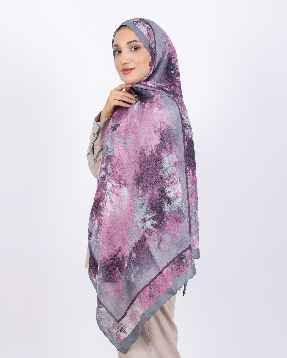 Soft Bambu Kraş Şal D038 Gri