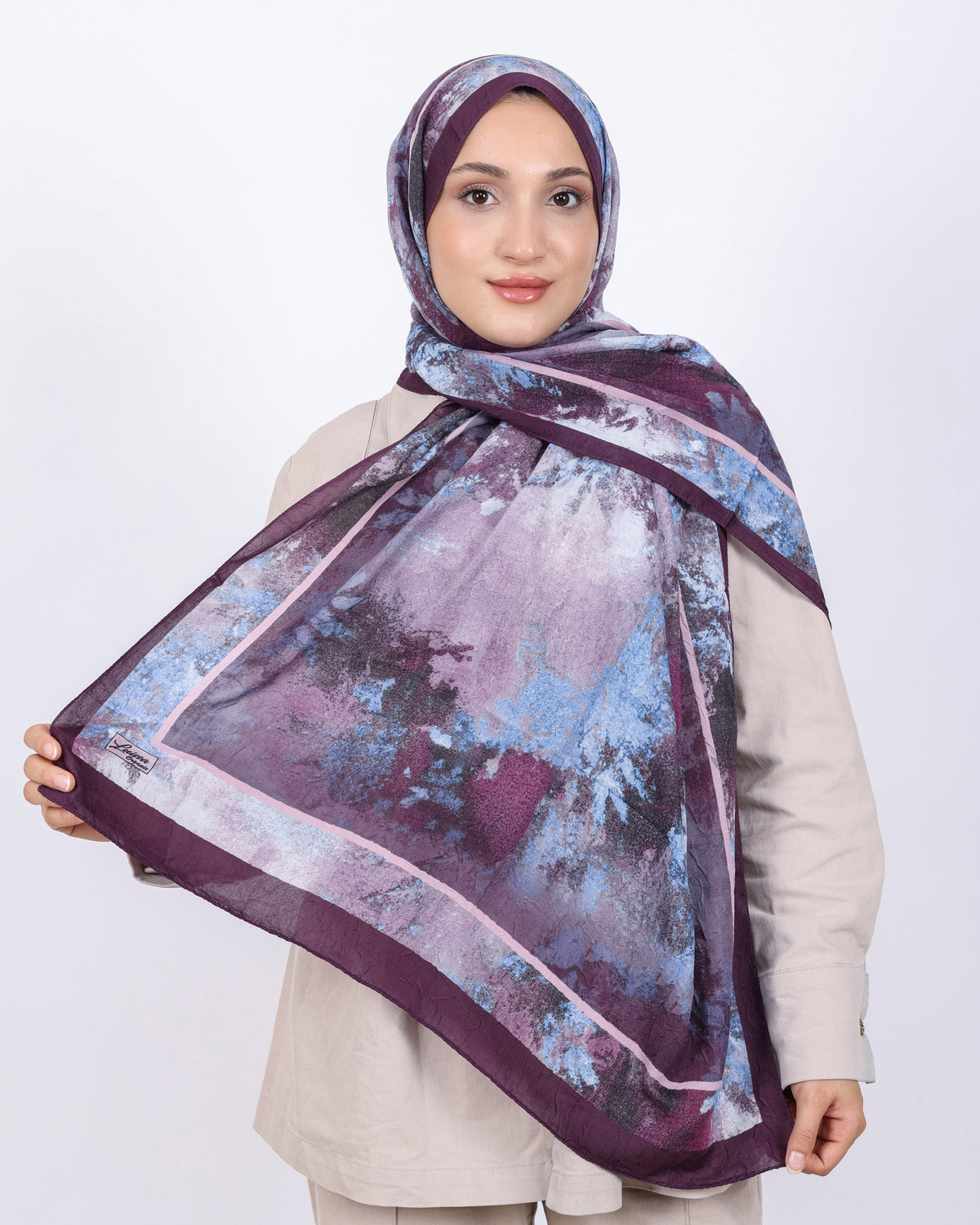 Soft Bambu Kraş Şal D038 Mürdüm