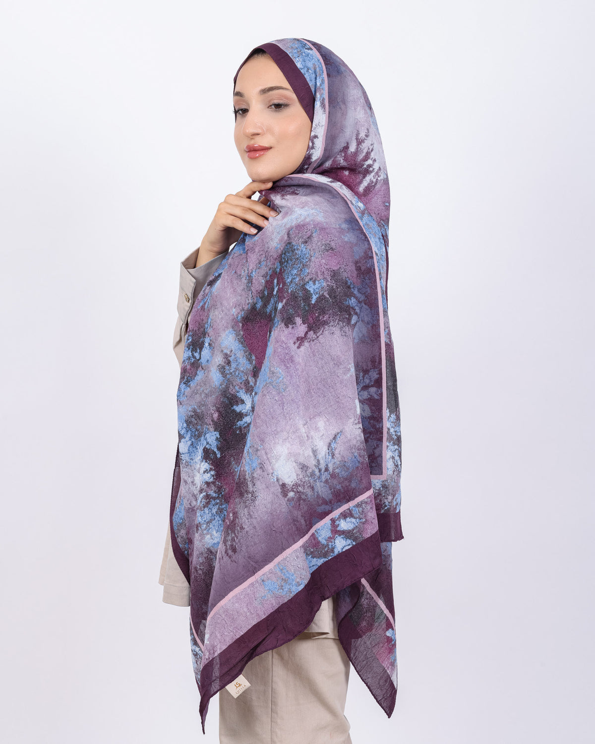 Soft Bambu Kraş Şal D038 Mürdüm