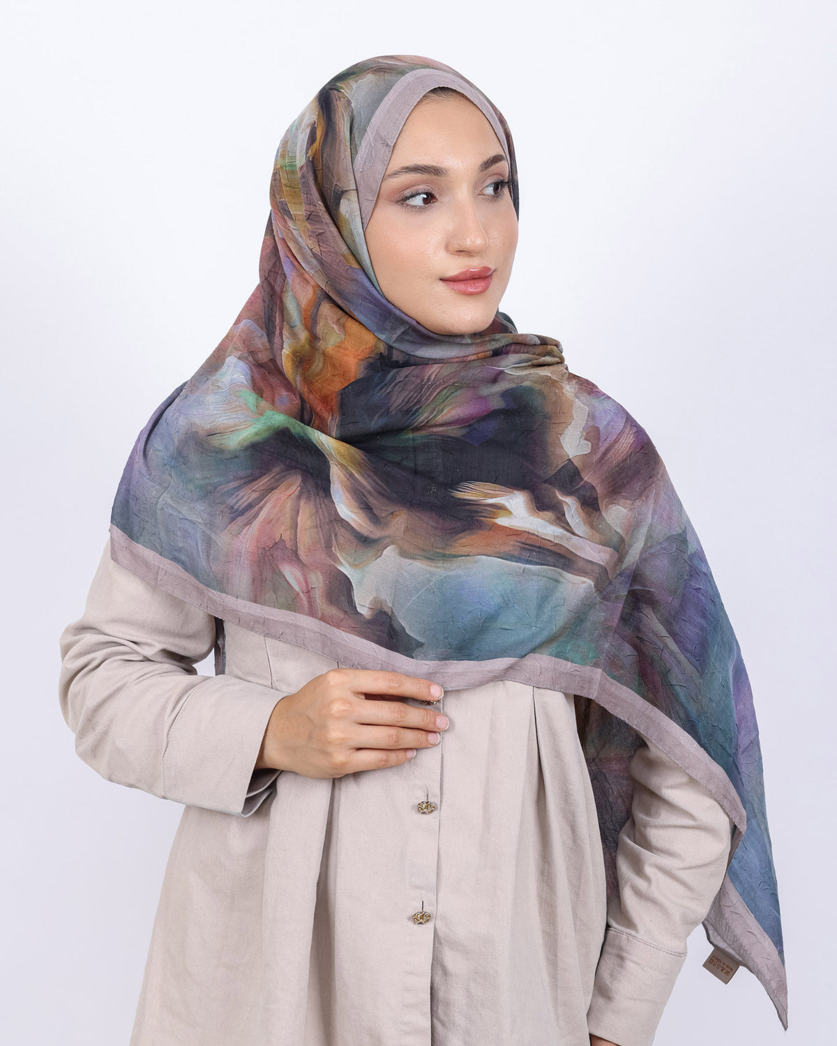 Soft Bambu Kraş Şal D039 Pudra