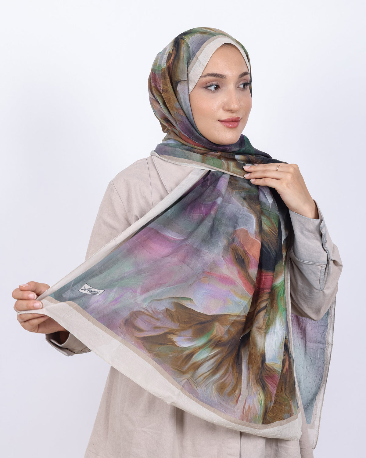 Soft Bambu Kraş Şal D039 Taş Rengi