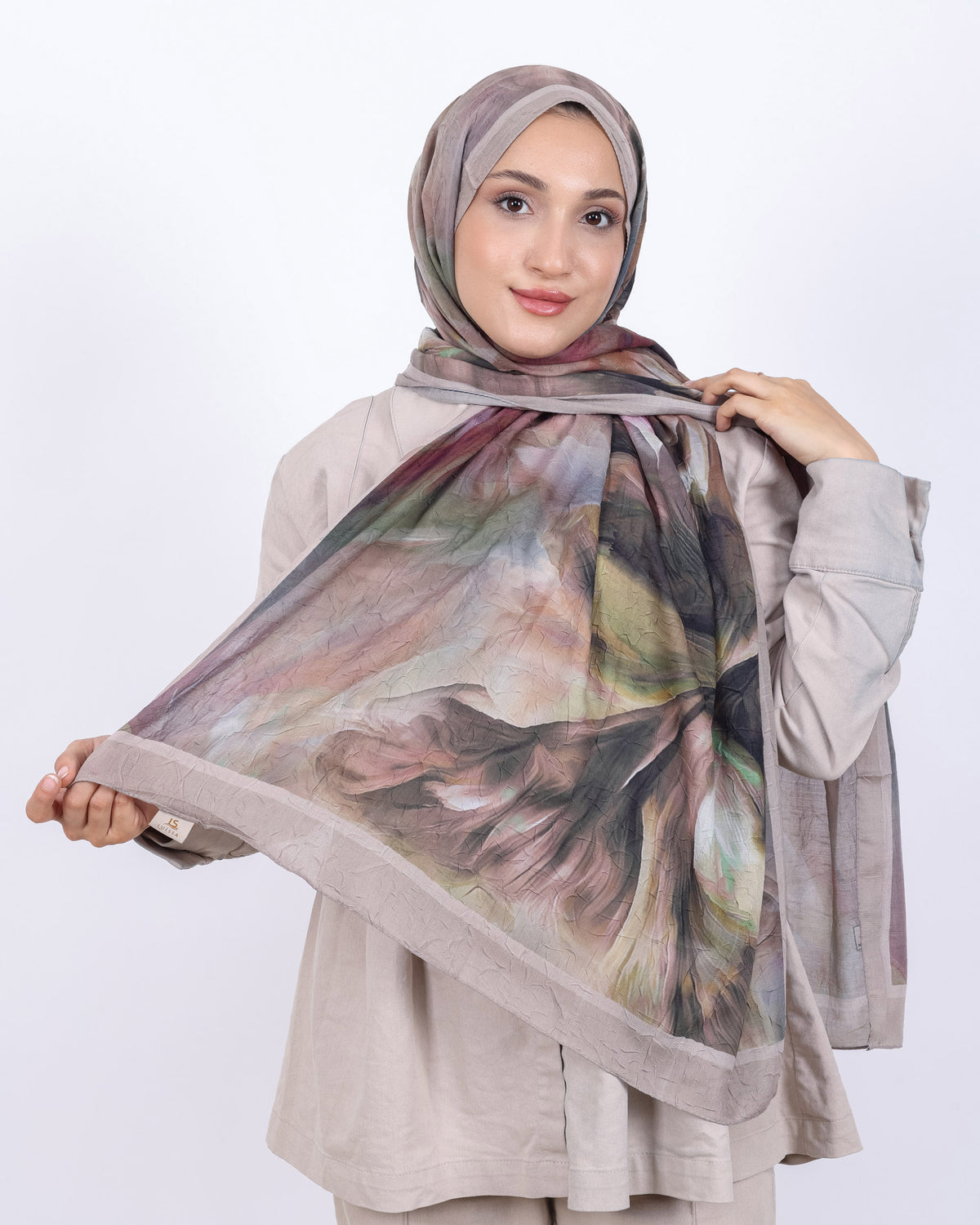 Soft Bambu Kraş Şal D039 Bej