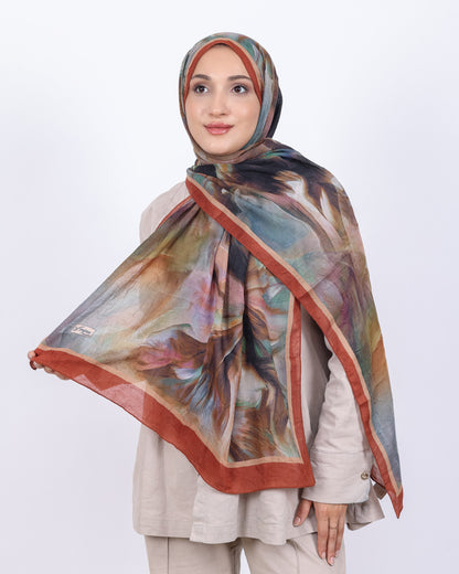 Soft Bambu Kraş Şal D039 Kiremit
