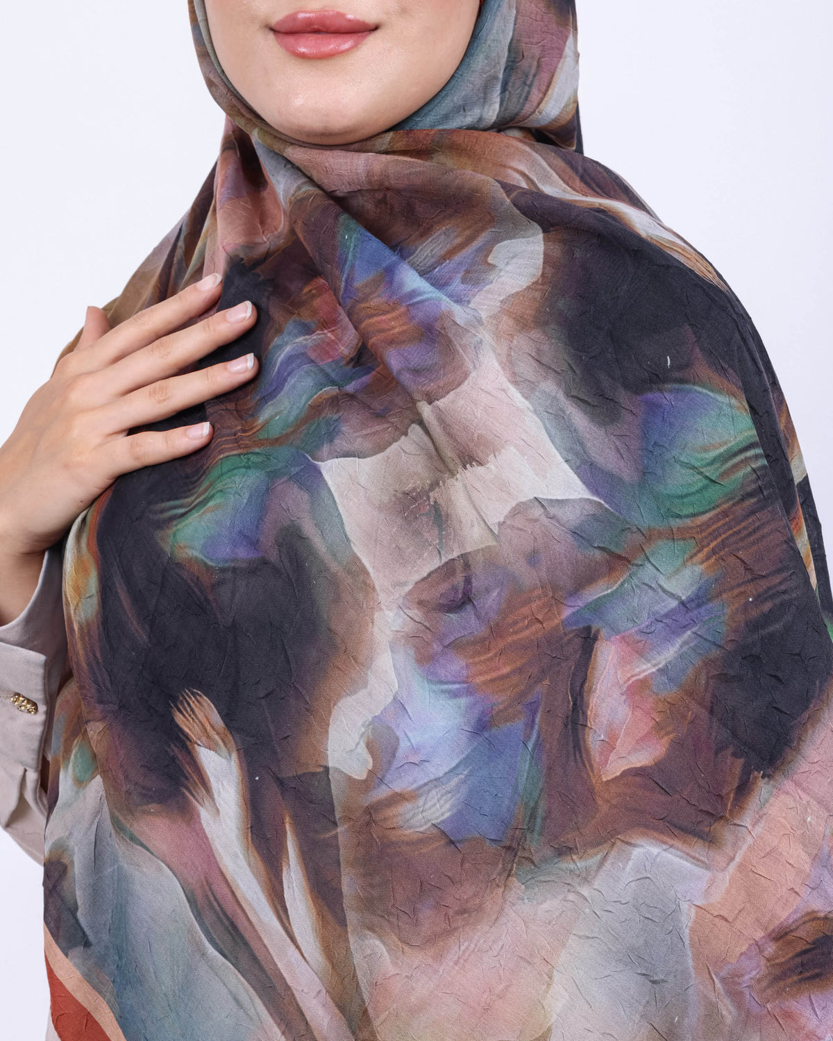 Soft Bambu Kraş Şal D039 Kiremit