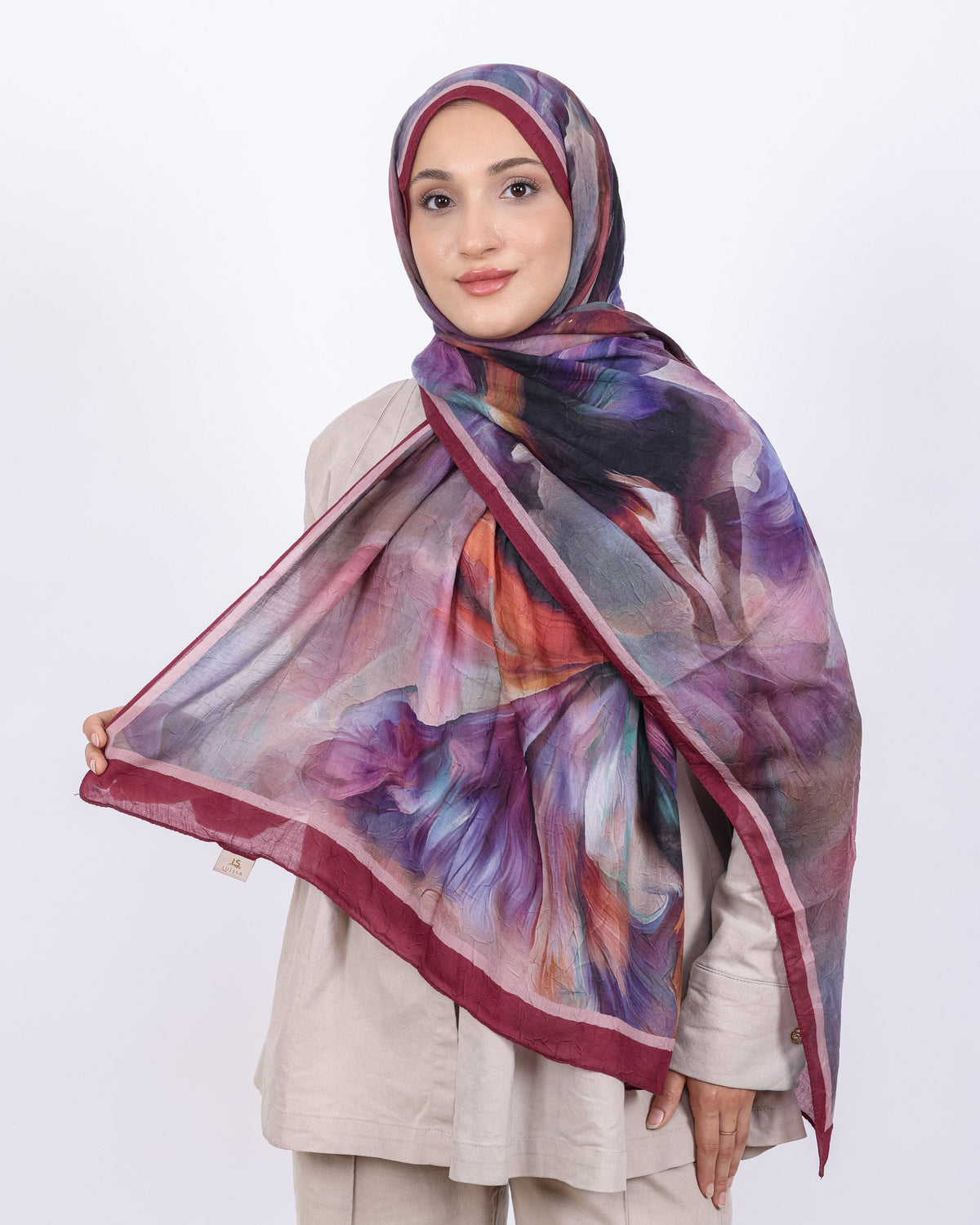 Soft Bambu Kraş Şal D039 Bordo