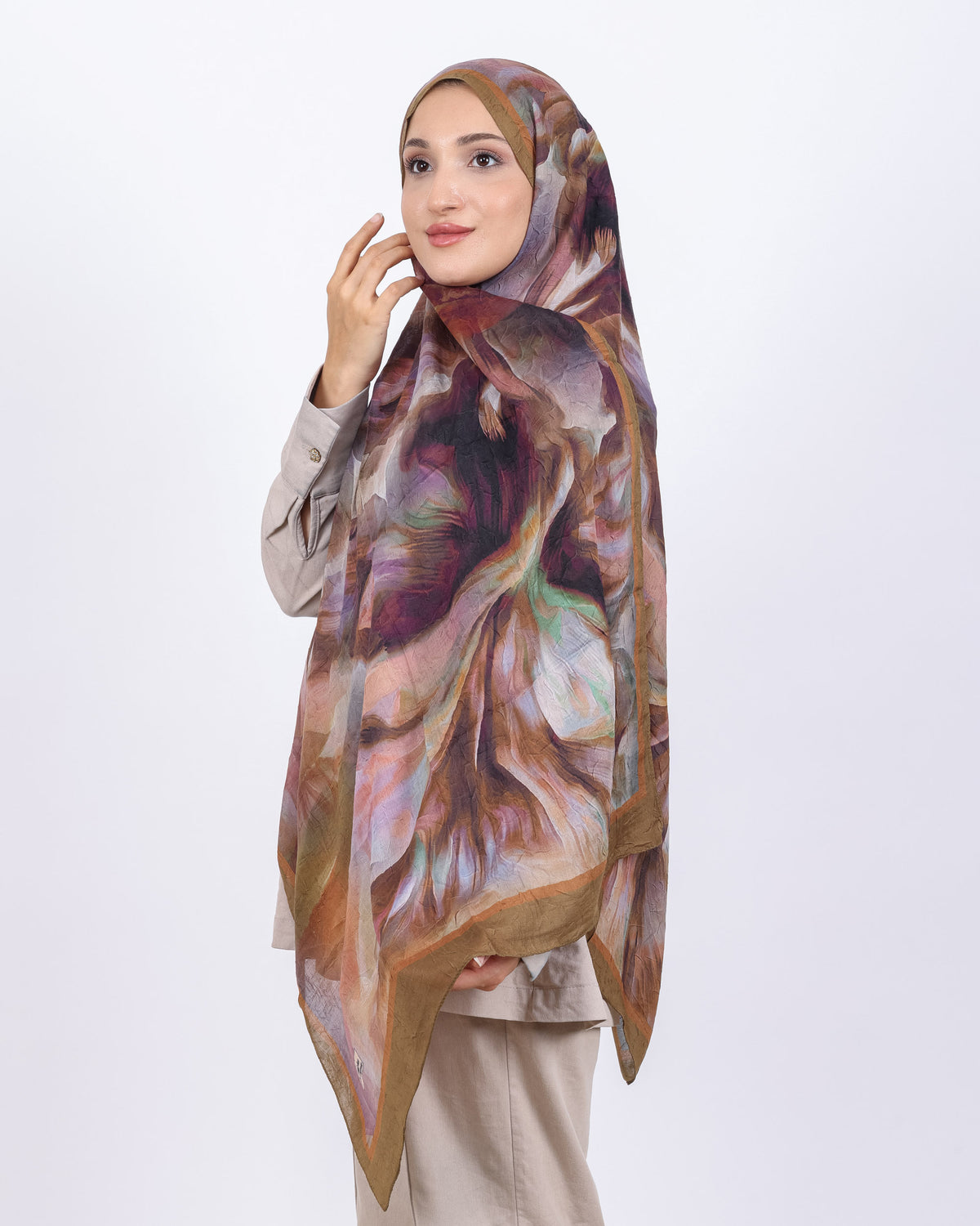Soft Bambu Kraş Şal D039 Hardal