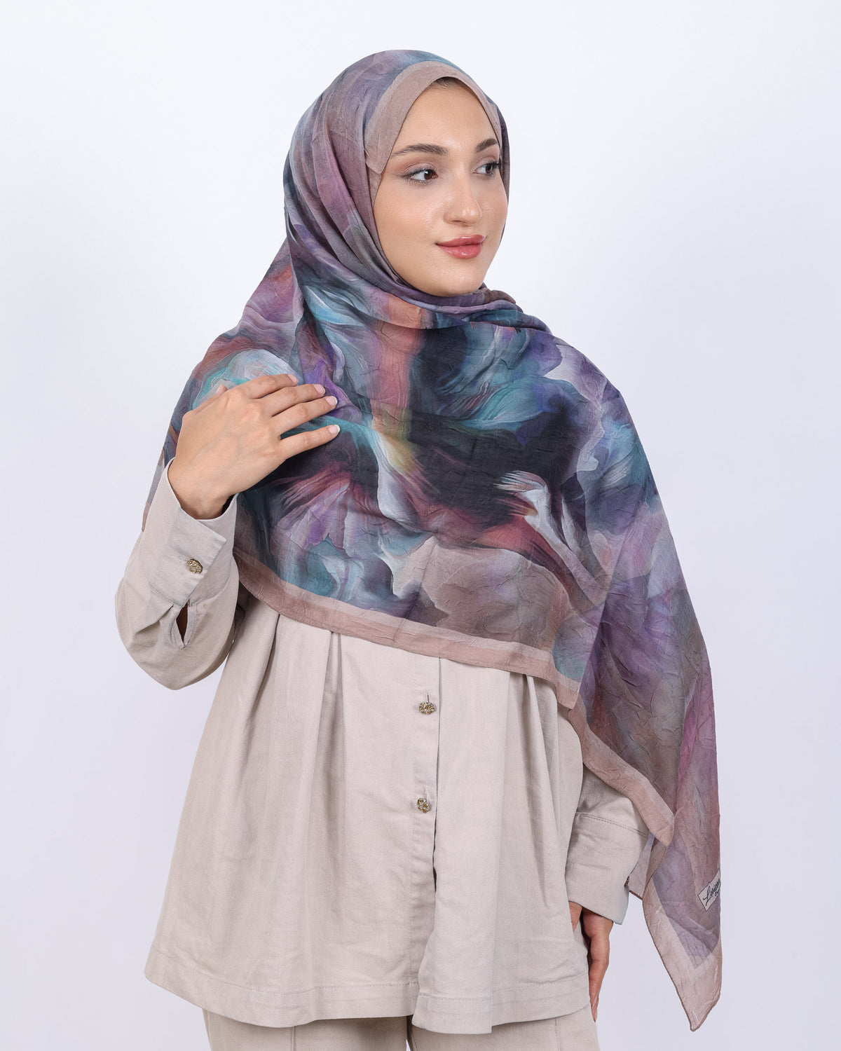Soft Bambu Kraş Şal D039 Vizon