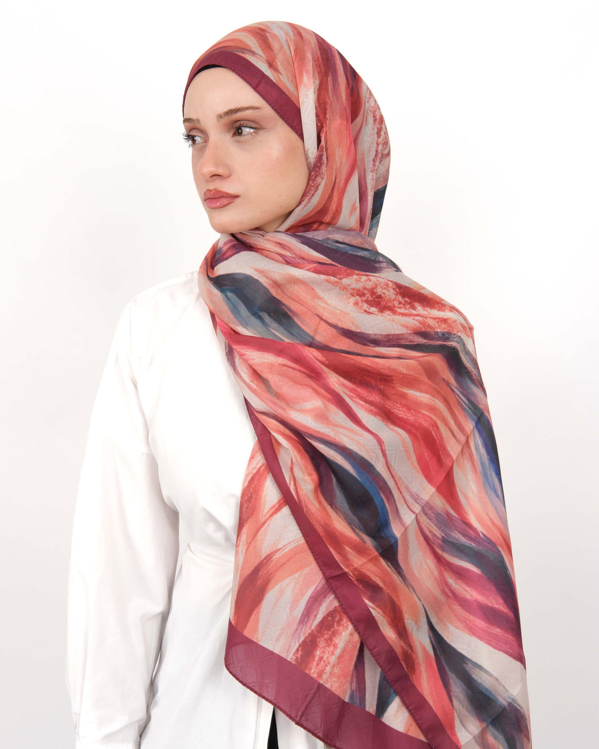 Pamuk Jakar Şal D066 Bordo