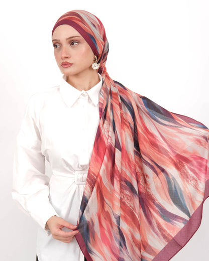 Pamuk Jakar Şal D066 Bordo
