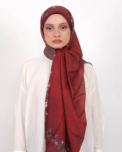 Pamuk Jakar Şal D068 Bordo