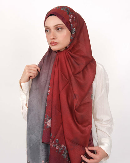 Pamuk Jakar Şal D068 Bordo