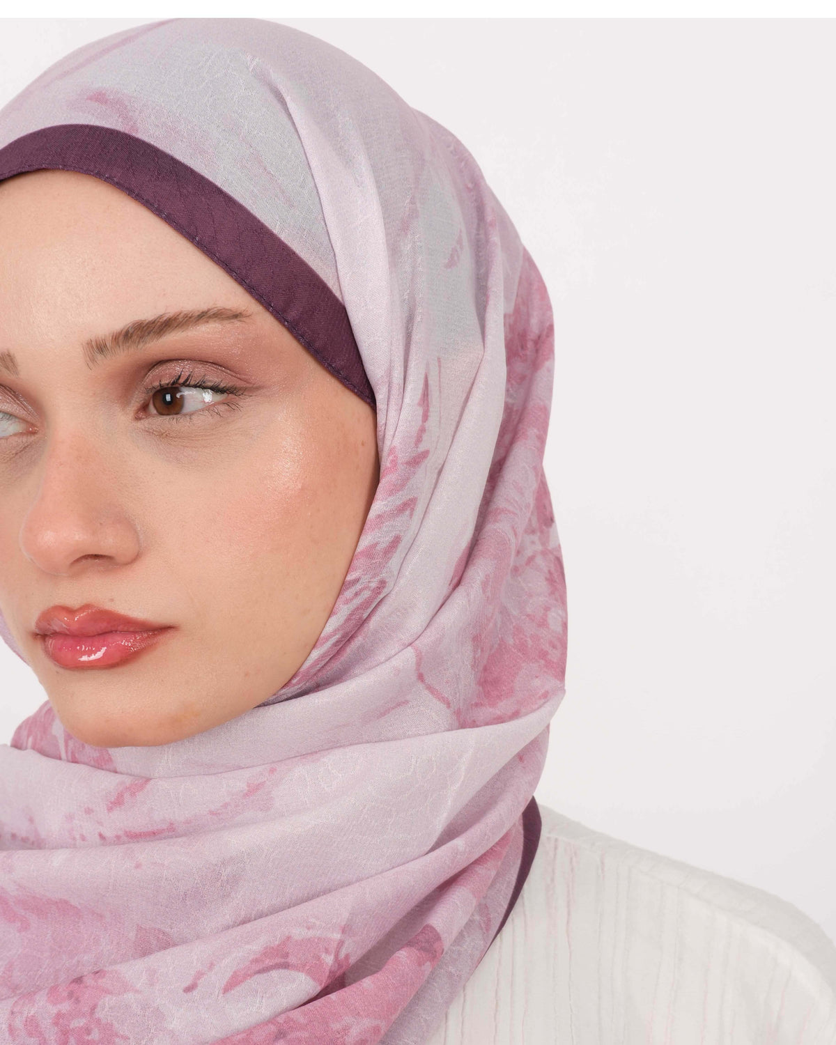 Pamuk Jakar Şal D073 Mürdüm-Pembe