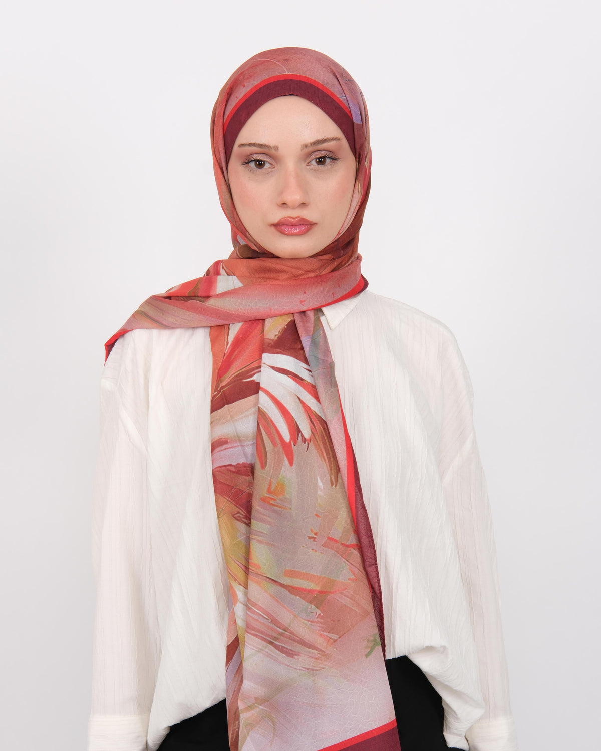 Pamuk Jakar Şal D075 Bordo