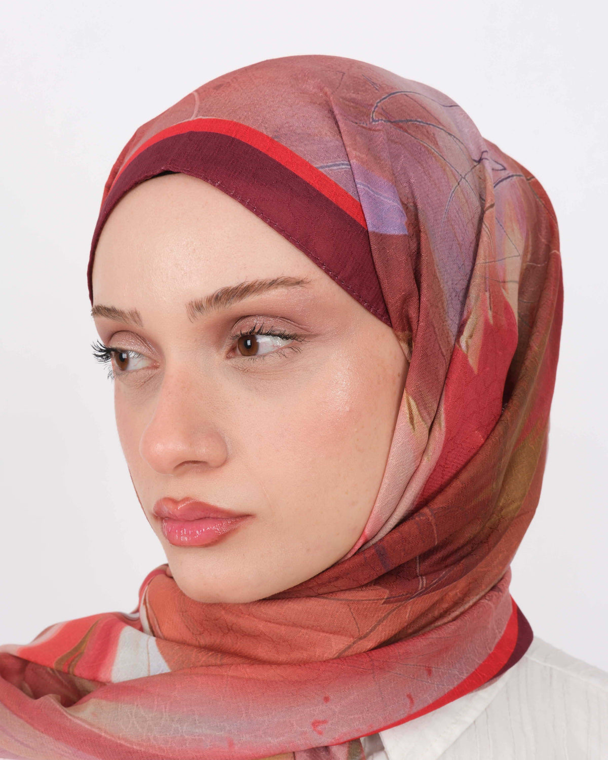 Pamuk Jakar Şal D075 Bordo