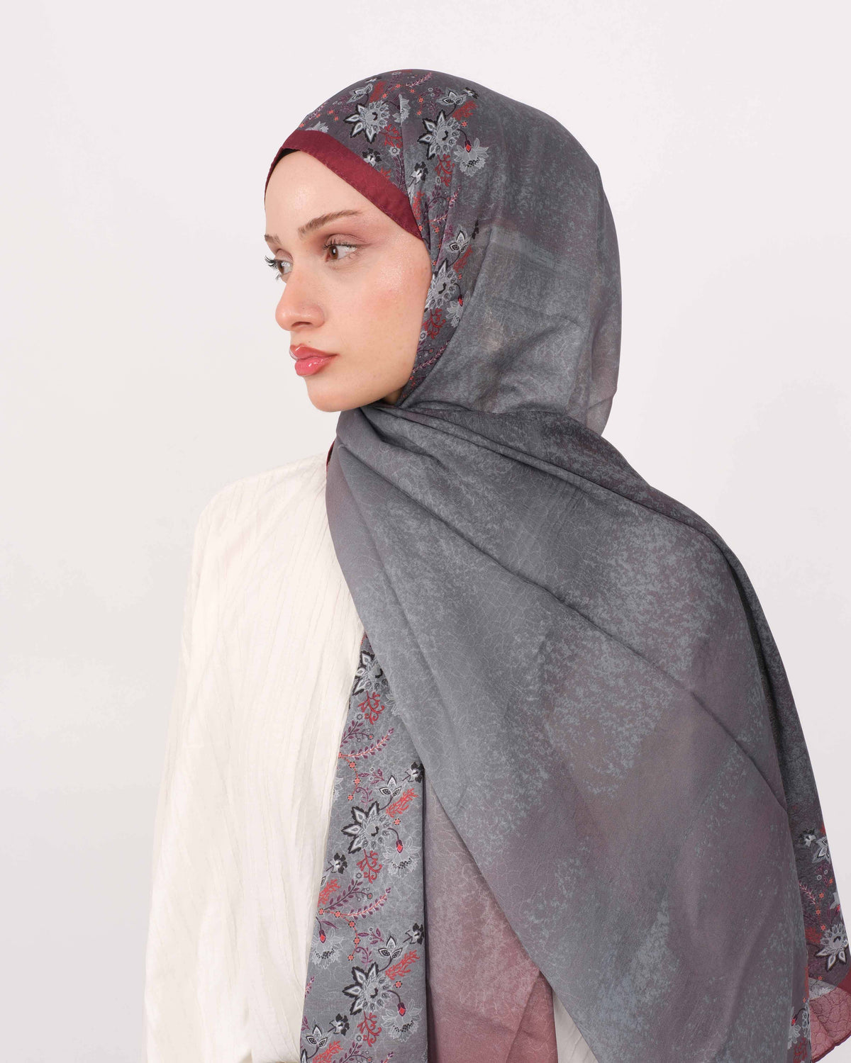 Pamuk Jakar Şal D071 Bordo
