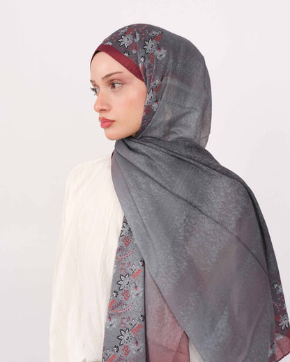 Pamuk Jakar Şal D071 Bordo