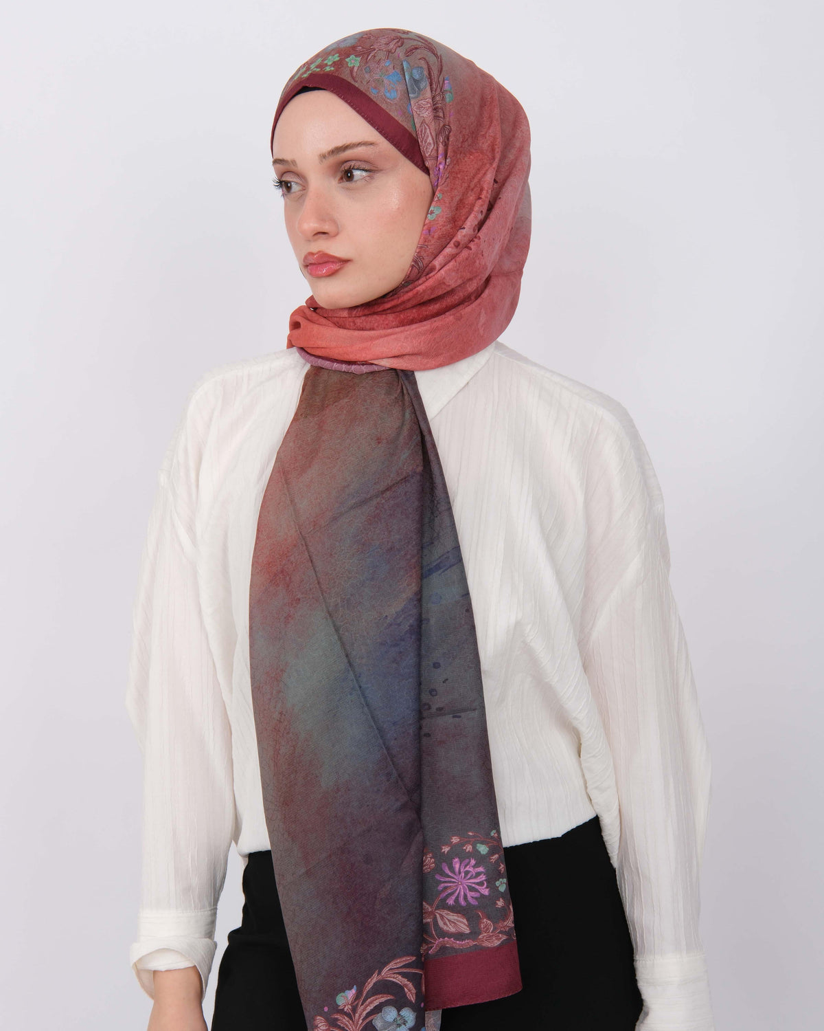Pamuk Jakar Şal D070 Bordo