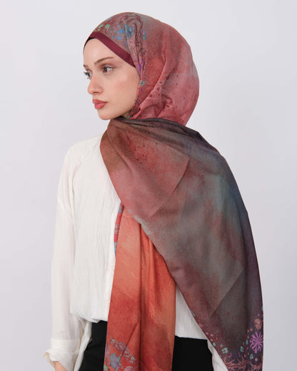 Pamuk Jakar Şal D070 Bordo
