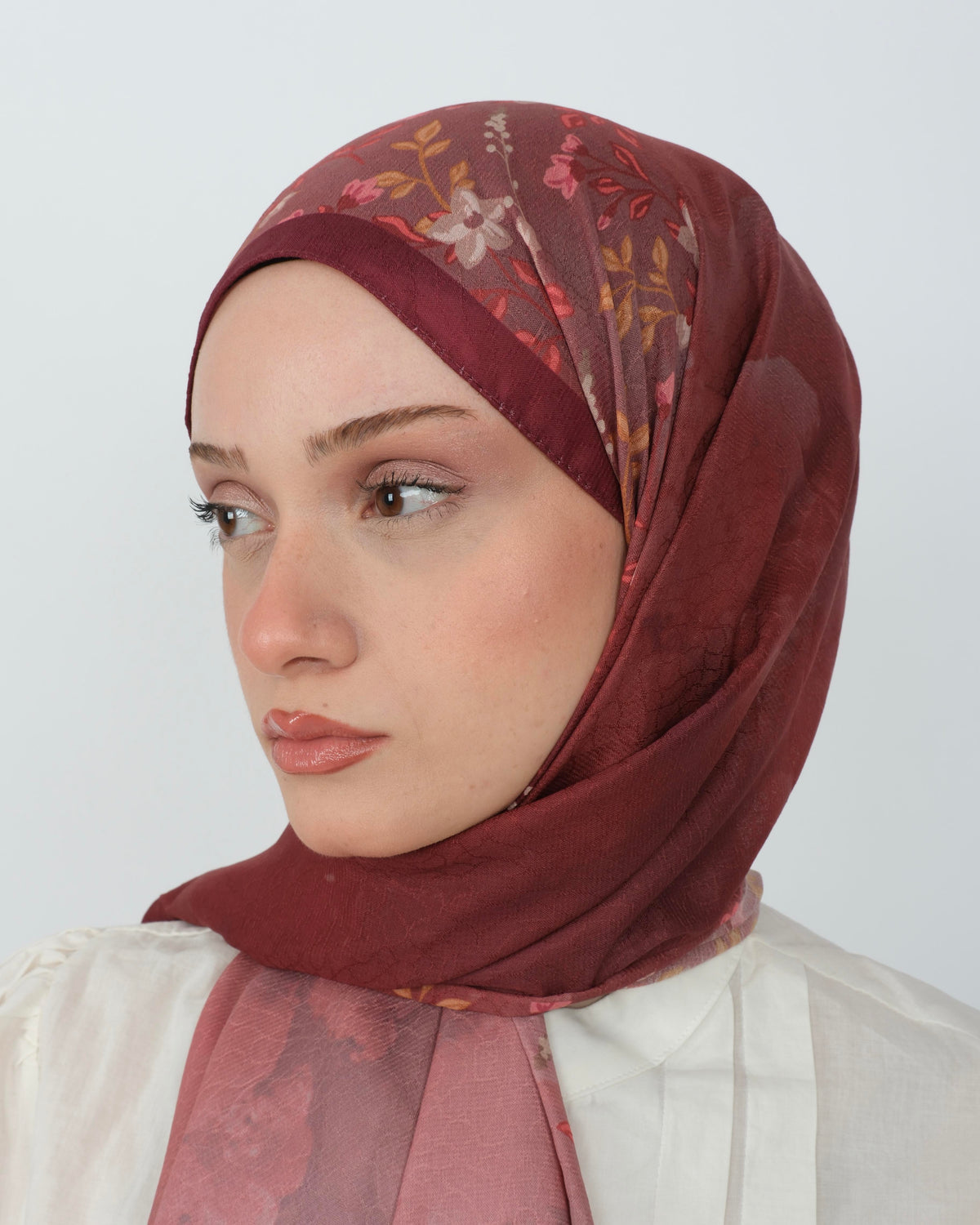 Pamuk Jakar Şal D081 Bordo